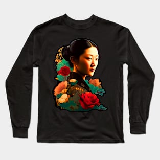 Japanese Geisha Long Sleeve T-Shirt